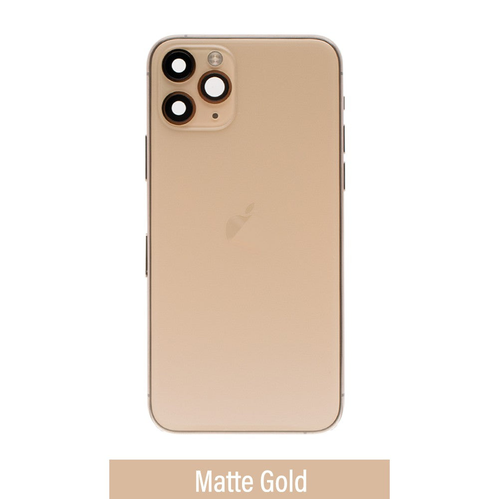 Rear Housing with Full Set Parts for iPhone 11 Pro-Matte Gold (Purple) Rear Housing with Full Set Parts for iPhone 11 Pro-Matte Gold (Purple)